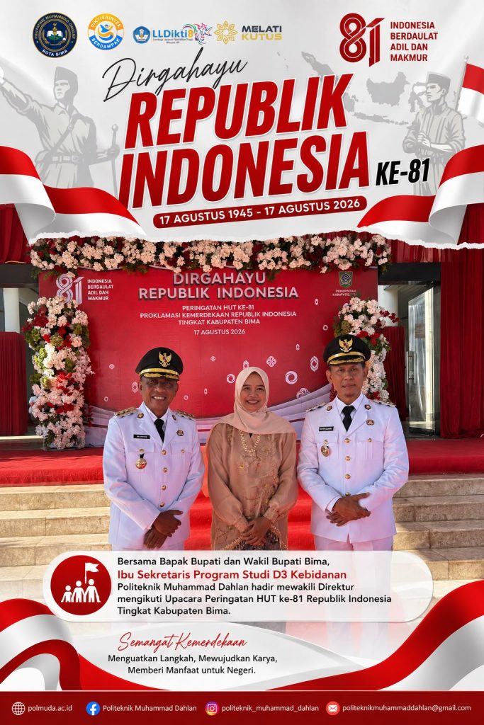 Sekprodi D3 Kebidanan POLMUDA Hadiri Upacara HUT RI ke-81 Tingkat Kabupaten Bima whatsapp image 2026 08 16 at 17.39.25